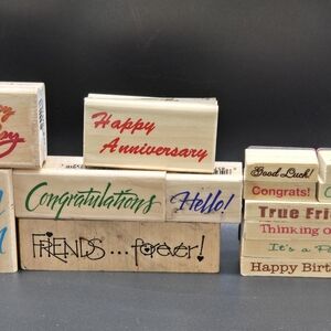 Assorted Greeting Stamps Set